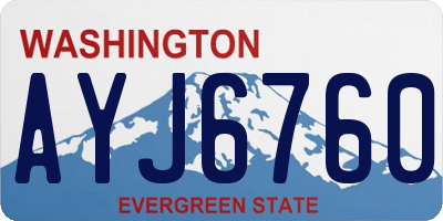 WA license plate AYJ6760