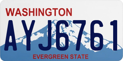 WA license plate AYJ6761