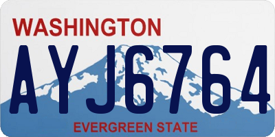 WA license plate AYJ6764