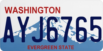 WA license plate AYJ6765