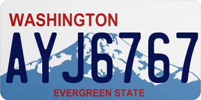 WA license plate AYJ6767