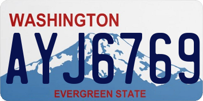 WA license plate AYJ6769