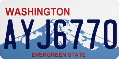 WA license plate AYJ6770