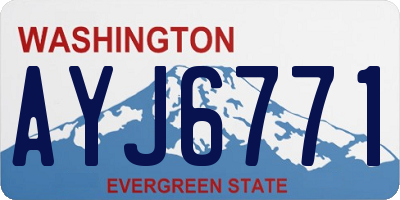 WA license plate AYJ6771