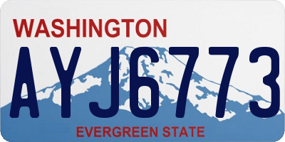 WA license plate AYJ6773