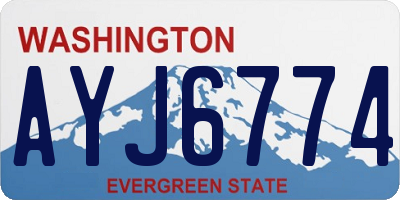 WA license plate AYJ6774
