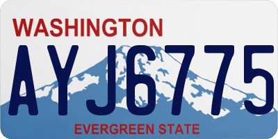 WA license plate AYJ6775