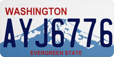 WA license plate AYJ6776