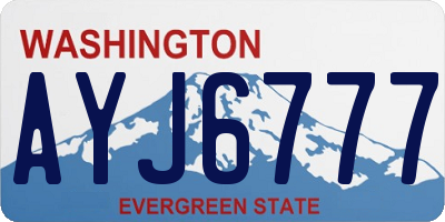 WA license plate AYJ6777