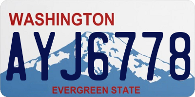WA license plate AYJ6778