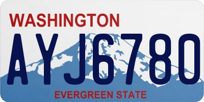 WA license plate AYJ6780