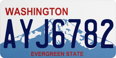 WA license plate AYJ6782