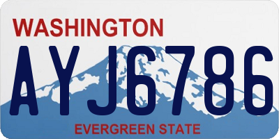 WA license plate AYJ6786