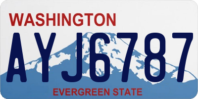 WA license plate AYJ6787