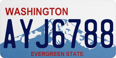 WA license plate AYJ6788