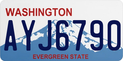 WA license plate AYJ6790