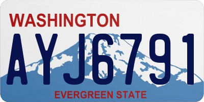 WA license plate AYJ6791