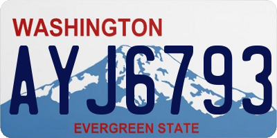WA license plate AYJ6793