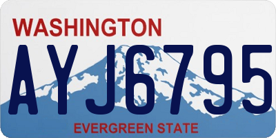 WA license plate AYJ6795