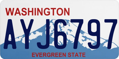 WA license plate AYJ6797