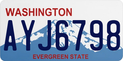 WA license plate AYJ6798