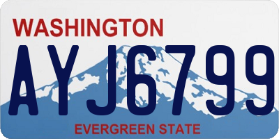 WA license plate AYJ6799