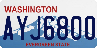 WA license plate AYJ6800