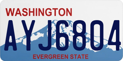 WA license plate AYJ6804