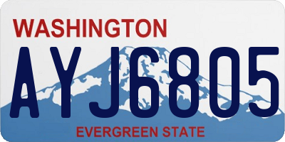 WA license plate AYJ6805