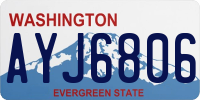 WA license plate AYJ6806