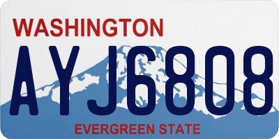WA license plate AYJ6808