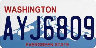 WA license plate AYJ6809