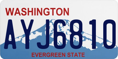 WA license plate AYJ6810