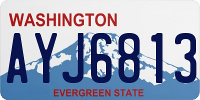 WA license plate AYJ6813