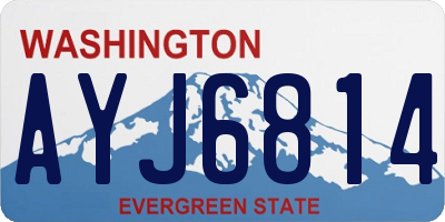 WA license plate AYJ6814