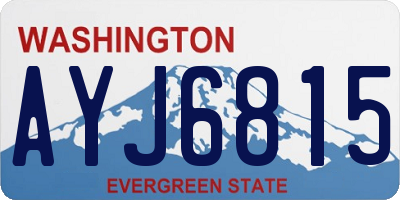 WA license plate AYJ6815
