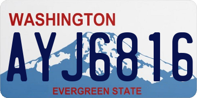 WA license plate AYJ6816