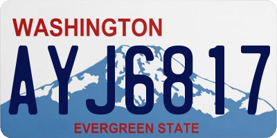 WA license plate AYJ6817