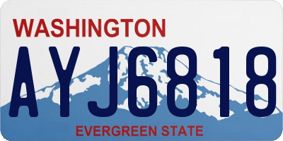 WA license plate AYJ6818