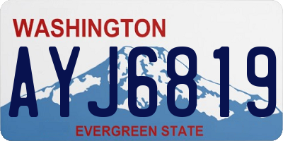 WA license plate AYJ6819