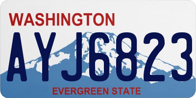 WA license plate AYJ6823
