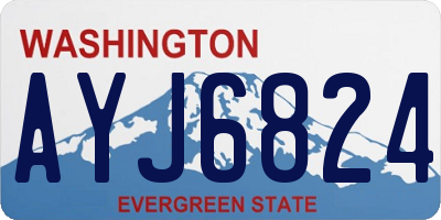WA license plate AYJ6824