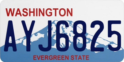 WA license plate AYJ6825