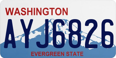 WA license plate AYJ6826