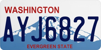 WA license plate AYJ6827