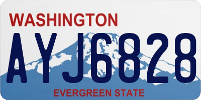 WA license plate AYJ6828
