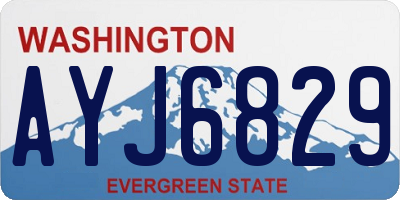 WA license plate AYJ6829