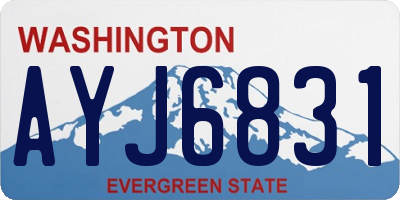 WA license plate AYJ6831