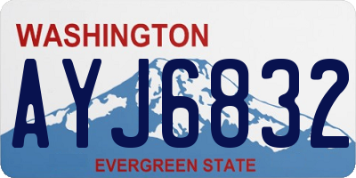 WA license plate AYJ6832