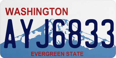 WA license plate AYJ6833